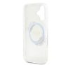 Guess IML Flowers Wreath iPhone 16 Plus MagSafe kemény hátlap tok, átlátszó GUHMP16MHFWFCT