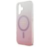 Guess IML Glitter Gradient iPhone 16 Plus MagSafe kemény hátlap tok, rózsaszín GUHMP16MHGRCELP