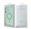 Guess IML Rhinestones MagSafe iPhone 16 Plus kemény hátlap tok, zöld GUHMP16MPFTDTEN