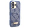 Guess 4G Logo Plate iPhone 16 Plus MagSafe kemény hátlap tok, kék GUHMP16MU4GPRB