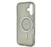Guess IML Rhinestones MagSafe iPhone 16 kemény hátlap tok, fekete GUHMP16SPFTDTEK