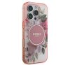 Guess IML Flower & Tonal Circle iPhone 16 Pro Max kemény hátlap tok, rózsaszín GUHMP16XHFWBDCEP