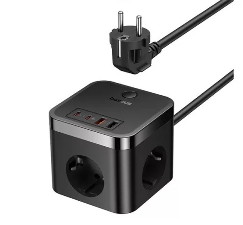 Baseus PowerCombo fali töltő 30W, 1.5m, fekete