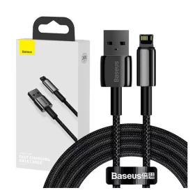   Baseus Tungsten Gold USB - Lightning kábel, 2,4A, 2m, fekete