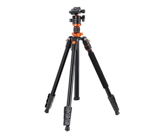 K&F Concept K234A7+BH-28L állvány + monopod elforgatható középoszloppal, fekete-narancs