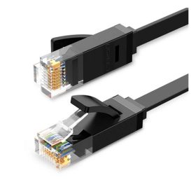 Ugreen Ethernet RJ45 lapos kábel, Cat.6, UTP, 0,5m, fekete
