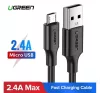 Ugreen USB-A-MicroUSB kábel, QC 3.0, 2.4A, 1m, (fehér)