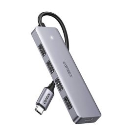 Ugreen 4in1 hub adapter USB-C- 4xUSB-A 3.0 + USB-C, szürke