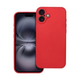 Forcell Soft iPhone 16 Plus szilikon tok, piros