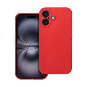 Forcell Soft iPhone 16 szilikon tok, piros