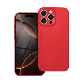 Forcell Soft iPhone 16 Pro Max szilikon tok, piros
