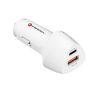 FORCELL F-ENERGY CC50-1A1C autós töltő USB-C + USB-A, PD QC3.0, 3A, 38W, fehér