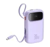 Baseus QPow 2 2xUSB-C Power bank / külső akkumulátor, 10000mAh, 30W, lila