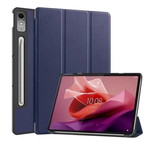 Lenovo Tab P12 (12.7) TB-370, mappa tok, Trifold, sötétkék