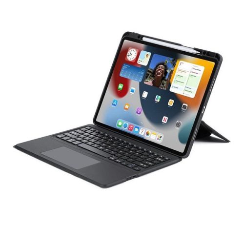 Dux Ducis DK iPad Air 13 (2024)/Pro 12.9 (2020/2021/2022) kihajtható tok vezeték nélküli billentyűzettel, fekete