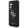 Guess Grained Big 4G Logo Small Classic Logo Samsung Galaxy S25 kemény hátlap tok, fekete