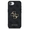 Guess PU 4G Metal Logo Apple iPhone 17e / iPhone 16e hátlap tok, sötétszürke