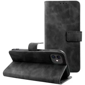   Tender Book Samsung Galaxy A26 flip/oldalra nyíló műbőr tok kártyatartó résszel, fekete
