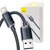 Baseus Crystal Shine USB-Lightning kábel, 2,4A, 2m, fekete
