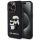 Karl Lagerfeld 3D Rubber Karl and Choupette Apple iPhone 15 Pro hátlap tok, fekete
