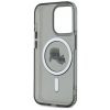 Karl Lagerfeld IML Karl & Choupette Metal Frame iPhone 15 Pro Max MagSafe tok, fekete