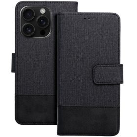   Gomma Xiaomi Redmi Note 14 Pro 4G flip/oldalra nyíló tok kártyatartó résszel, fekete