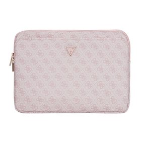   Guess PU 4G Triangle Logo Sleeve 14" laptop táska, rózsaszín