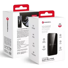  Forcell F-Energy F10K8 MagSafe kompatibilis powerbank / külső akkumulátor, 15W, 1000mAh, QC4.0, fekete