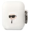 Karl Lagerfeld 3D Logo NFT Karl Head Apple AirPods 1/2 szilikon tok, fehér