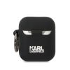 Karl Lagerfeld 3D Logo NFT Choupette Head Apple AirPods 1/2 szilikon tok, fekete