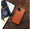 Roar Leather Magsafe iPhone 15 Plus eco bőr tok, barna