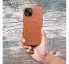 Roar Leather Magsafe iPhone 15 Plus eco bőr tok, barna