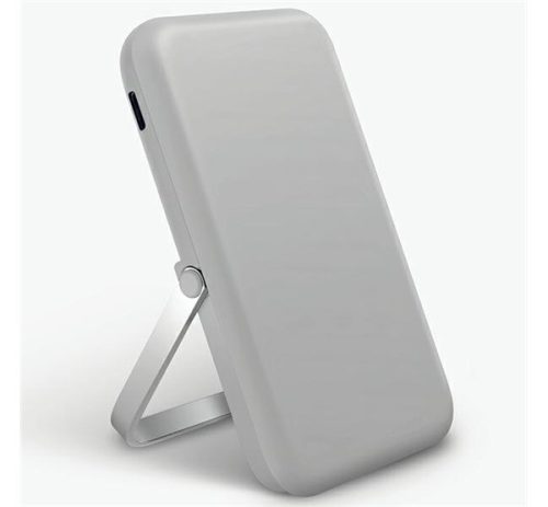 Uniq Hoveo mágneses Fast Wireless USB-C PD Power bank / külső akkumulátor / powerbank, kártyatartóval, 5000Mah, szürke