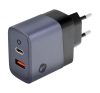 Forcell hálózati gyorstöltő USB-C + USB-A, PD + QC 4.0, 4A, 45W, kék