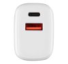 Tactical Base Plug Dual gyorstöltő adapter USB-A+ USB-C, 20W,fehér