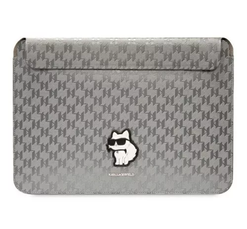 Karl Lagerfeld Sleeve Saffiano Monogram Choupette KLCS14SAKHPCG 14" laptop tok ,ezüst