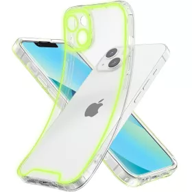   Apple iPhone 14 foszforeszkáló / sötétben világító szilikon tok, sárga