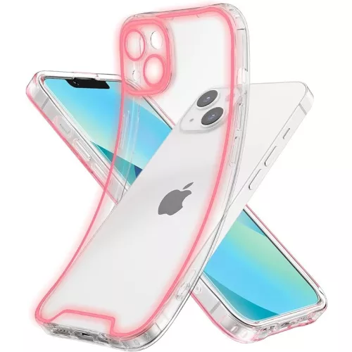 Apple iPhone 15 foszforeszkáló / sötétben világító szilikon tok, rózsaszín