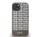 DKNY PU Leather Repeat Pattern Bottom Stripe Apple iPhone 15 Magsafe kompatibilis hátlap tok, barna