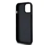 DKNY PU Leather Repeat Pattern Bottom Stripe Apple iPhone 15 Magsafe kompatibilis hátlap tok, fekete