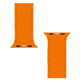   Tactical MagBand Apple Watch 42/44/45/49 mágneses szilikon szíj, szürke/narancs
