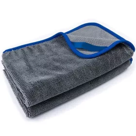   Egyoldalas mikroszálas autó tisztító, szárító törölköző, 60 x 90 cm, 700 g / nm, Wooze Car Towel, szürke/kék