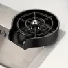 Wooze Glass Washer Automata pohár- és üvegmosó és öblítő szett, nagynyomású fúvókával, rugalmas csatlakozóval, fekete