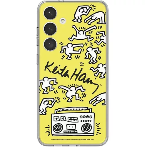 Samsung Galaxy S24+ Keith Haring Dance gyári tok, sárga