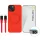 Tactical MagForce Aramid Limited Edition Apple iPhone 13 tok / üvegfólia / töltőkábel szett, piros