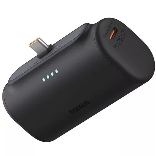 Baseus Compact powerbank / külső akkumulátor USB-C csatlakozóval, 5000mAh, PD, 20W, fekete