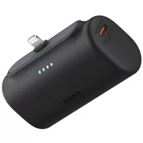   Baseus Compact powerbank / külső akkumulátor Lightning csatlakozóval, 5000mAh, PD, 20W, fekete