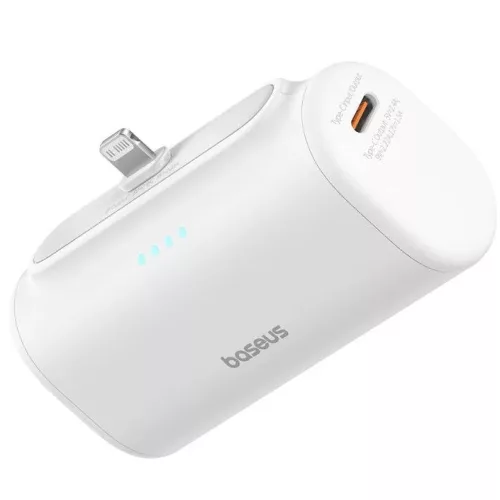Baseus Compact powerbank / külső akkumulátor Lightning csatlakozóval, 5000mAh, PD, 20W, fehér