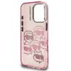Karl Lagerfeld IML Multi K&CH Heads iPhone 16 Pro hátlap tok, rózsaszín