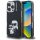 Karl Lagerfeld IML Aquarelle Karl and Choupette iPhone 16 Pro Max hátlap tok, fekete